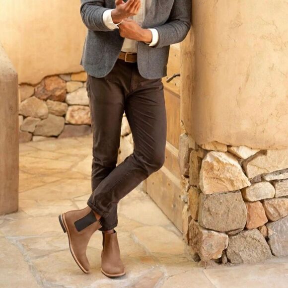 NISOLO $260 All-Weather Waterproof Textured Leather Chelsea Marco Slip-On Boots - Picture 2 of 13